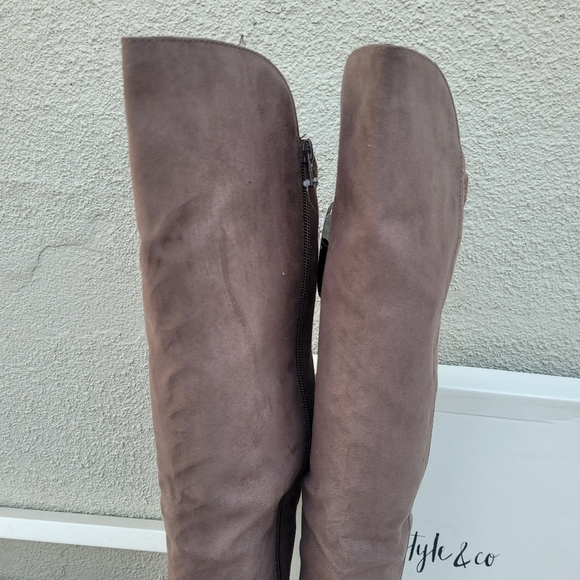 Style & Co Hayley Over The Knee Zip Boots Sz 6.5 - Picture 6 of 15